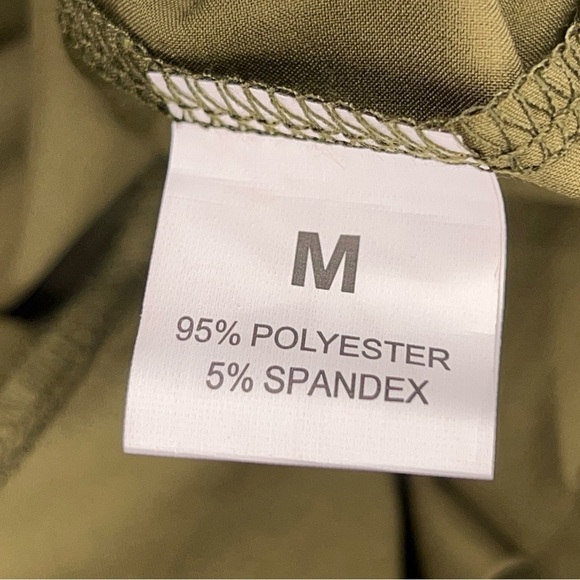 NEW MEDIUM MILITARY GREEN RUFFLE ROMPER LIGHTWEIGHT - Picture 14 of 16